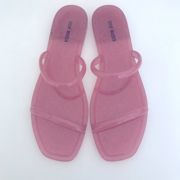 Steve Madden Shoes - Steve Madden jelly pink sandals size 9 slight shimmer NWOT summer